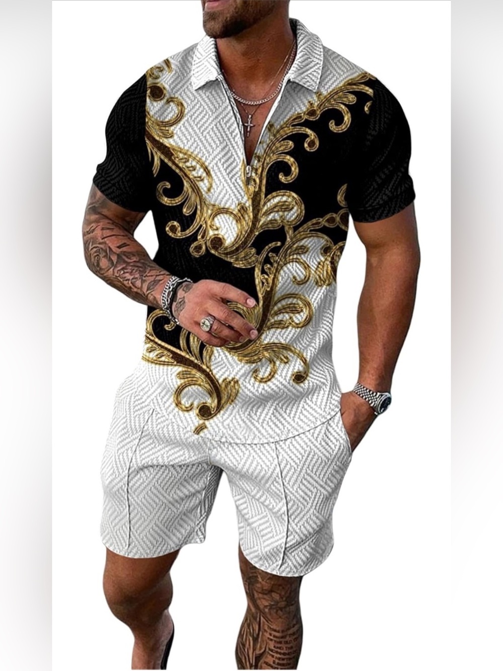 Men 2 piece Vacation set Size (Cart L-108)
